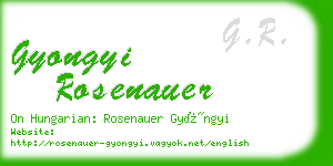 gyongyi rosenauer business card
